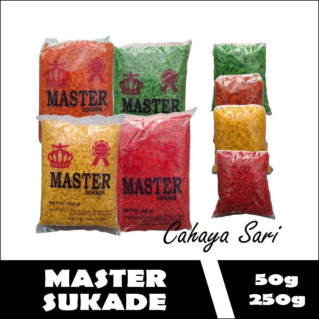 

Sukade Warna warni ( 4 warna ) 100gr MERK MASTER