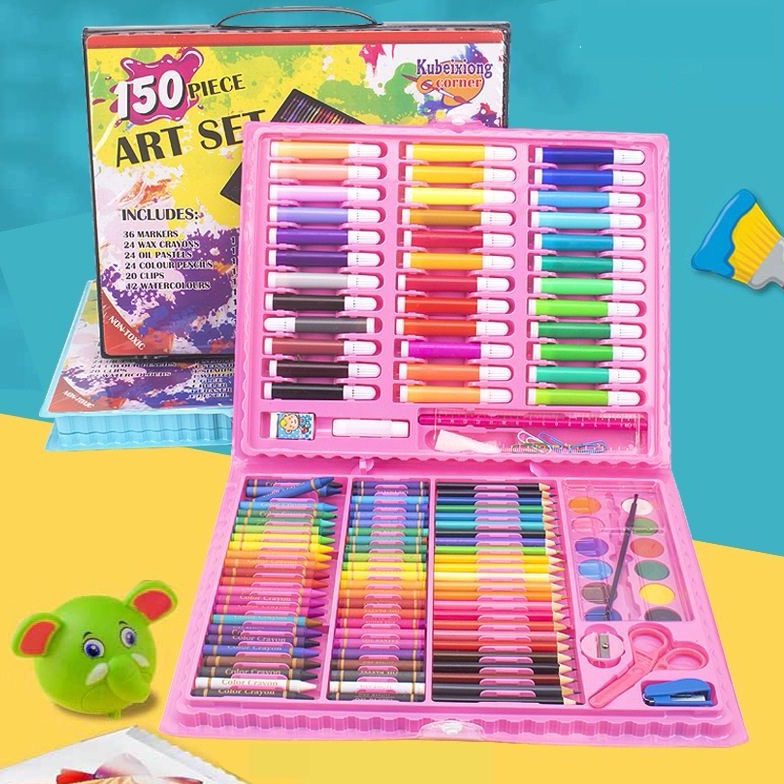 

BISA COD Pensil Warna Anak Set Koper 15 Pcs Crayon Art Set Alat Mewarnai Dan Melukis Lengkap Oil Pastel ART P8G7