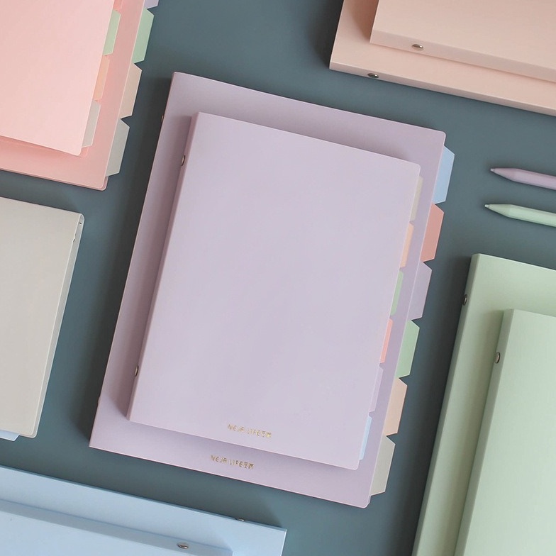 

A5 B5 Set Binder Morandi 2 26 Lubang Holes Buku Kuliah Ring Besi Estetik Aesthetic Pastel Loose Leaf Kampus Campus Neja Life ART W1L9