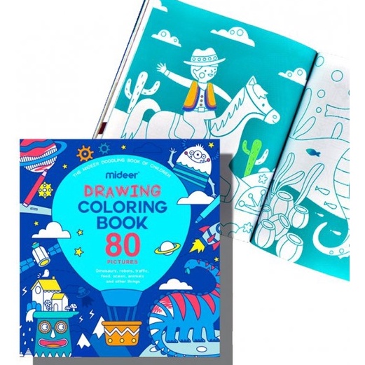 

Mideer Drawing Coloring Book Mainan Edukasi USIA 3 ART B5D5