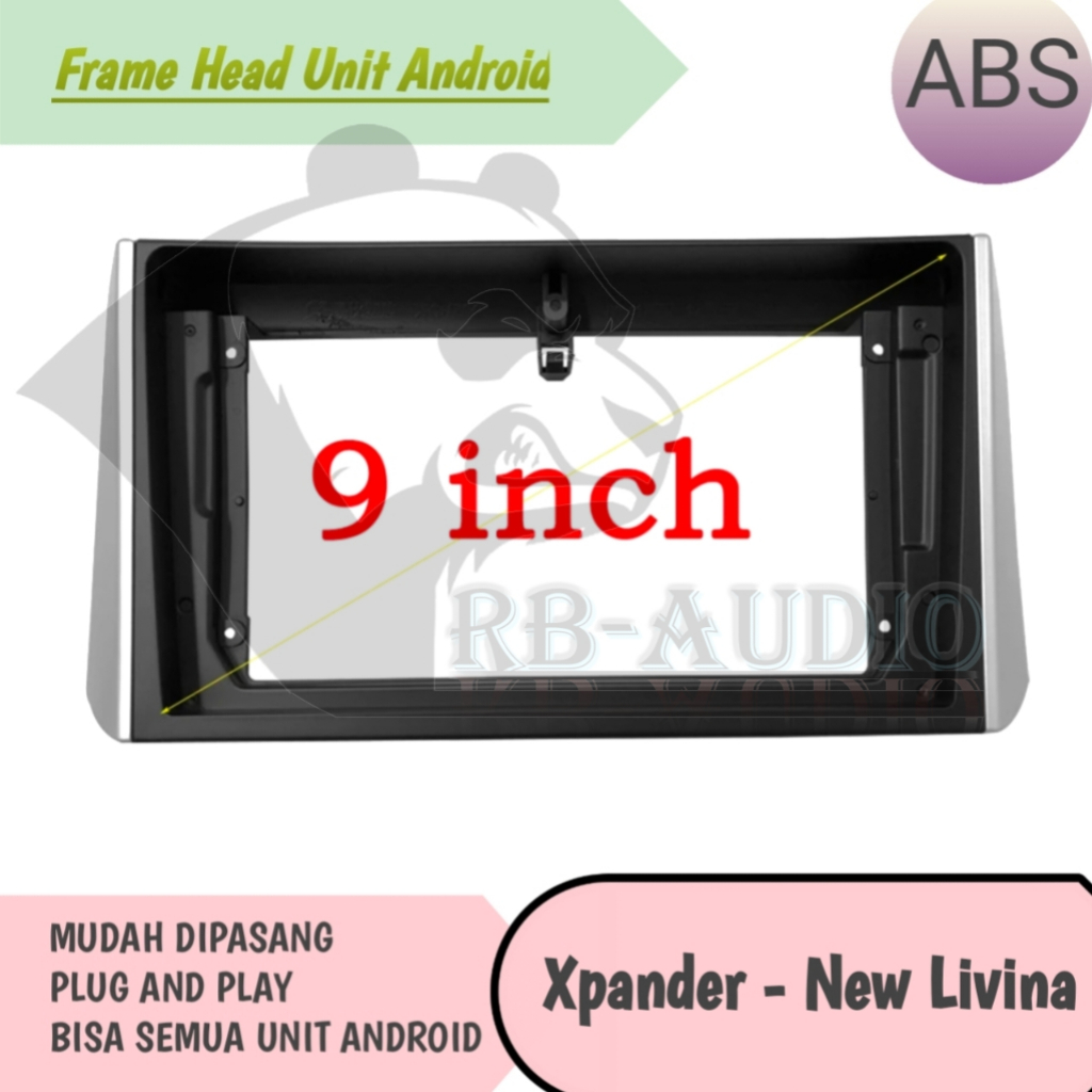 Frame Headunit Android 9 inch Untuk Mitsubishi Xpander dan New Livina