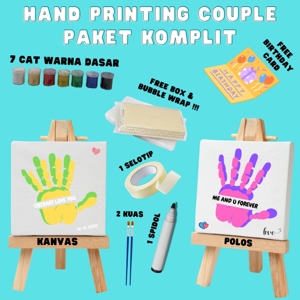 

DIY Handprint Painting Kit l Hand Painting Kit Couple Valentine Edition ART P7Y4