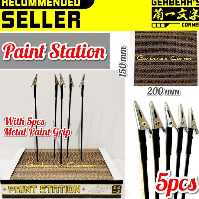 

Mini Paint Station With Metal Paint Grip Alat Cat Gundam ART O9V9