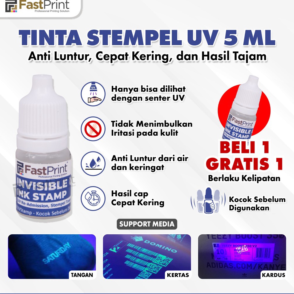 

Tinta Stempel UV Tinta Tangan Invisible Ink ART U7E5