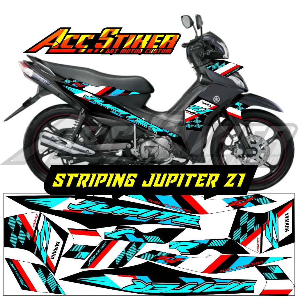 Striping Jupiter Z1/Jupiter Robot/Jupiter Z1 Baru Motif Malaysia/Yamaha LZ155/Malaysia/Thailand/viet