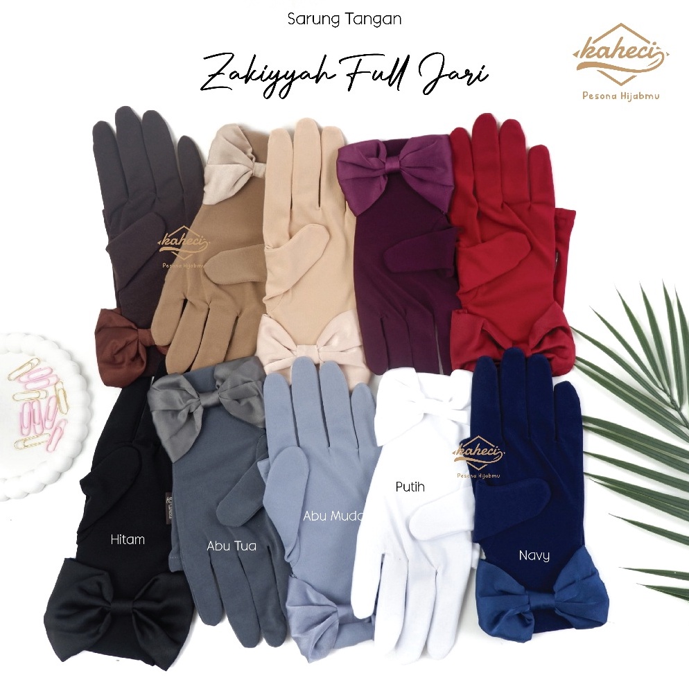 ART Y46L Sarung Tangan Touch Screen Muslimah Kaheci Zakiyyah Full Jari