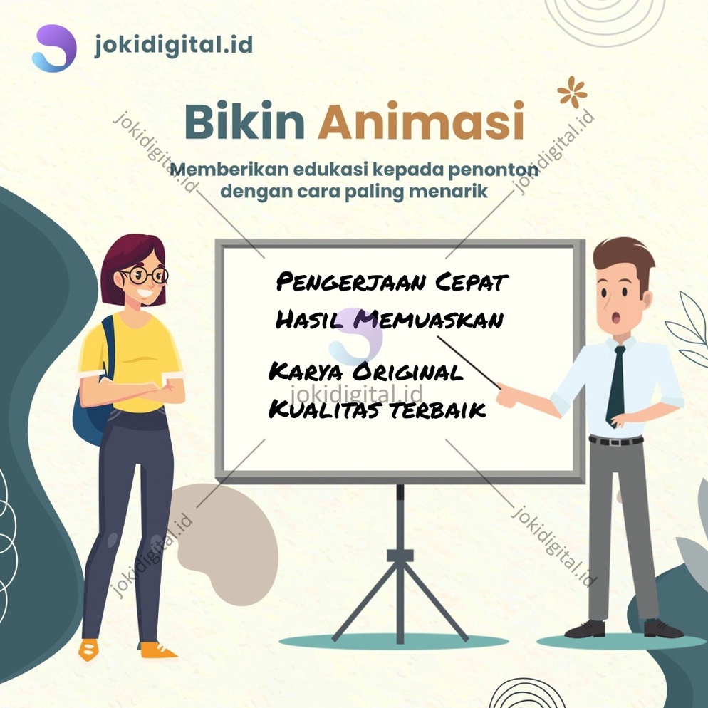 

Pembuatan Video Animasi Whiteboard Presentasi Eksplainer 2D Video Iklan Story Telling Promosi Kartun Company Profile Pembelajaran Interaktif Powtoon Animaker ART K4D4