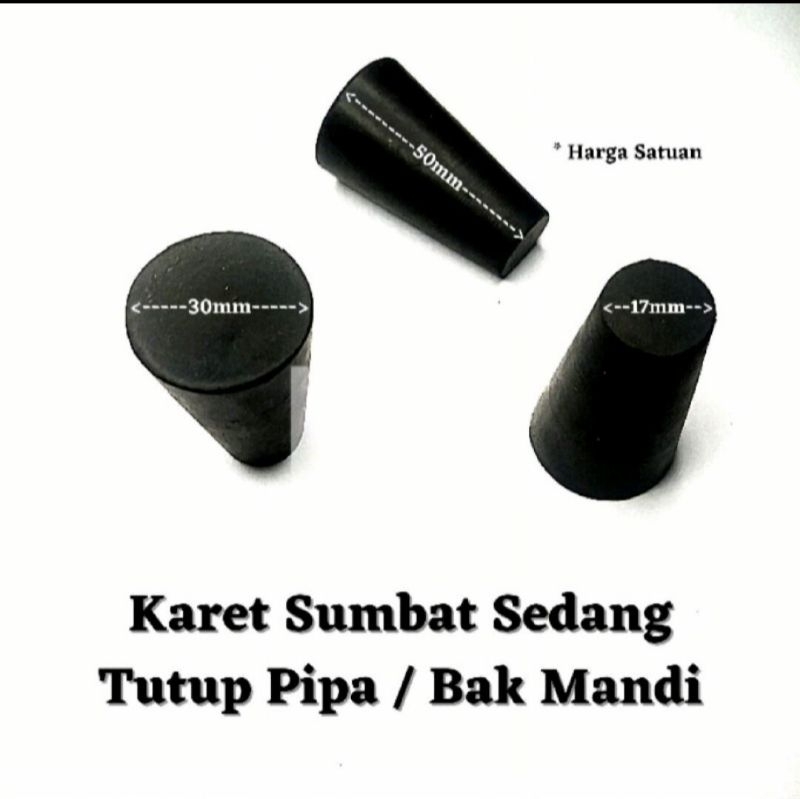 karet sumbat tutup bak mandi / stopper sedang