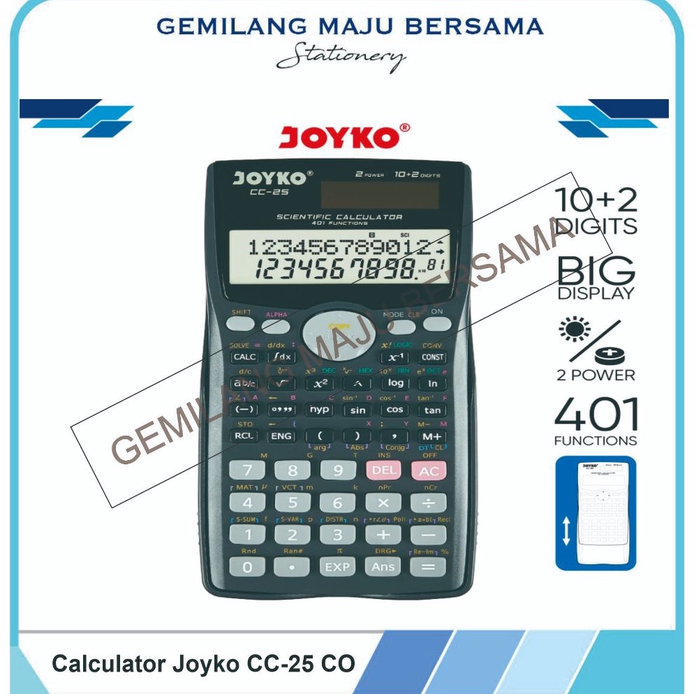 

Calculator Joyko CC 25 CO Scientific Sin Cos ART P2L3