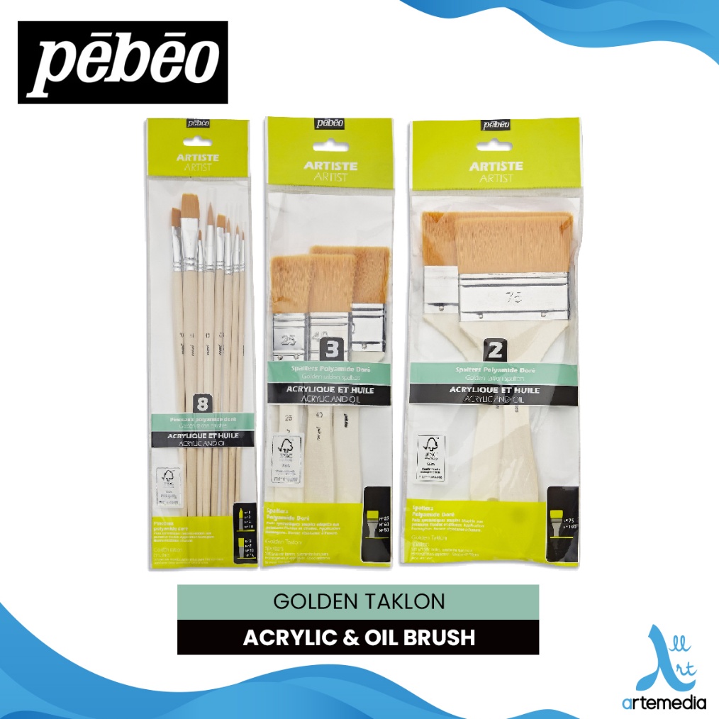 

Kuas Lukis Pebeo Golden Taklon Oil and Acryllic Brush Set ART A5W1