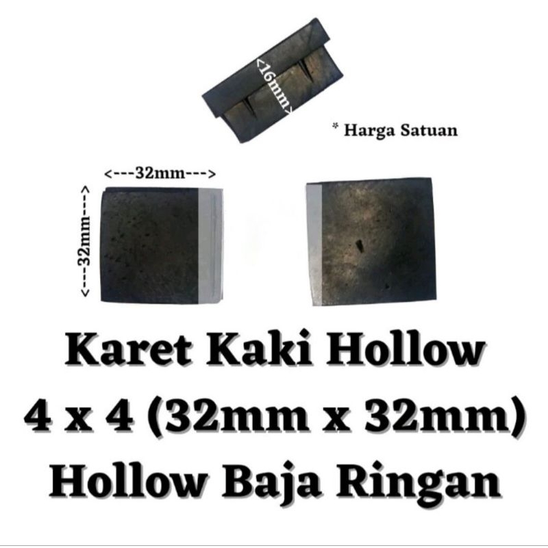 karet tutup kaki meja kursi rak besi hollow 4x4 baja ringan