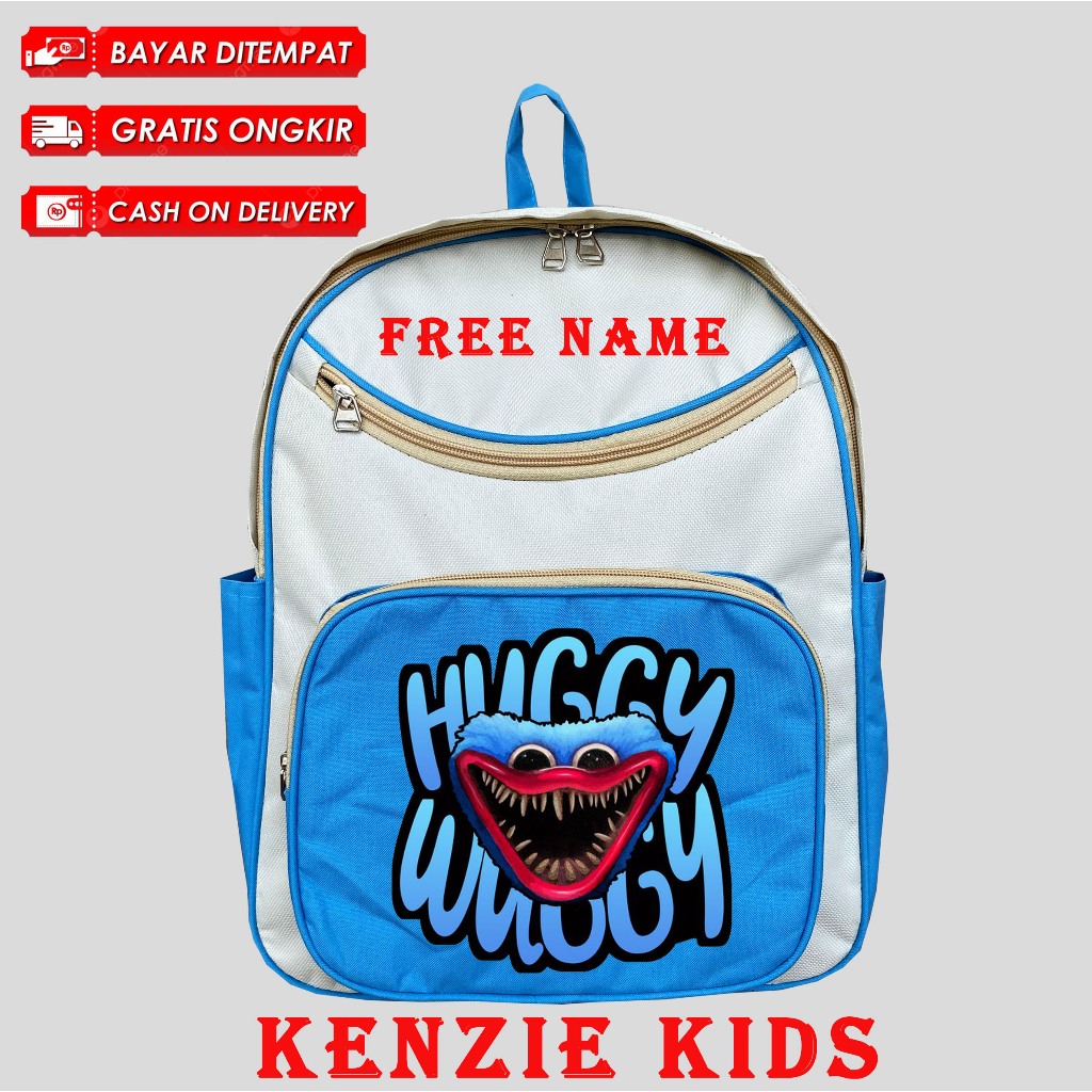 TAS BACKPACK  ANAK SEKOLAH  TERBARU MOTIF HUGGY WUGGY