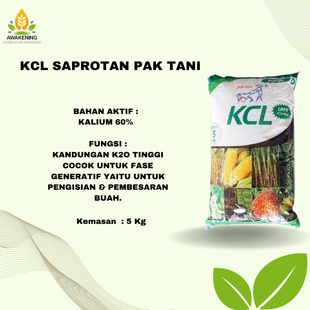 PUPUK KCL SAPROTAN PAK TANI 5KG