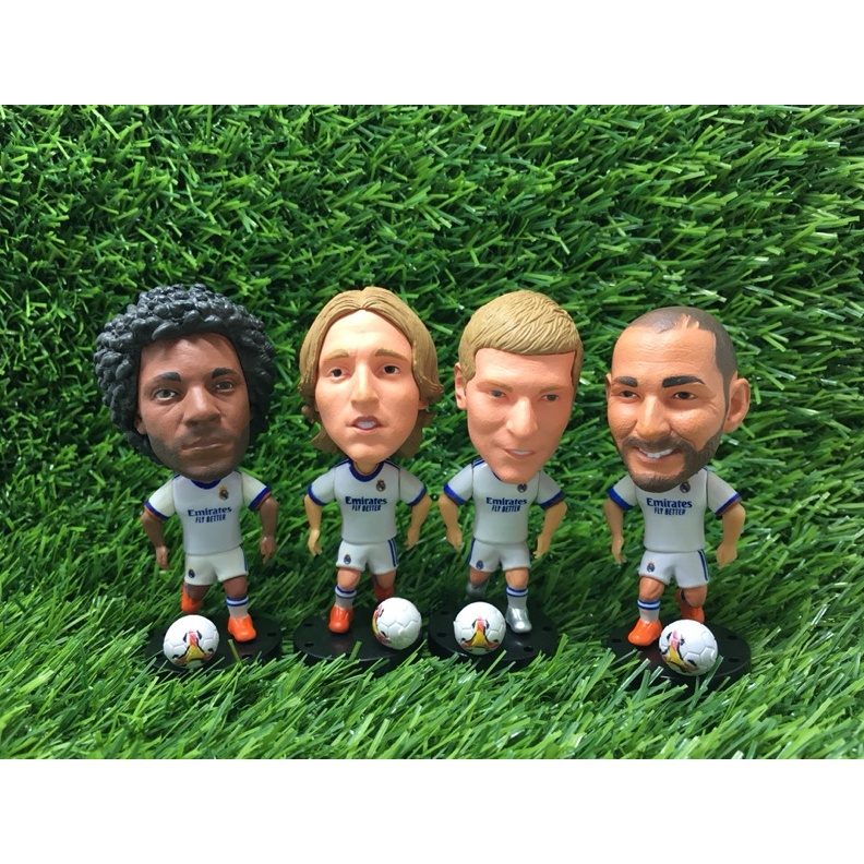 Figure Miniatur Pemain Bola Madrid Soccerwe Benzema Kroos Modric Bale Hazard Marcelo Asencio Raul Be