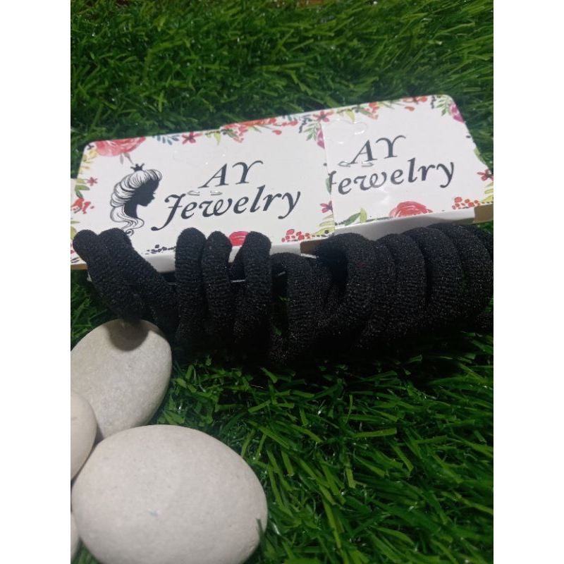 KUNCIR RAMBUT DONAT HITAM POLOS KECIL