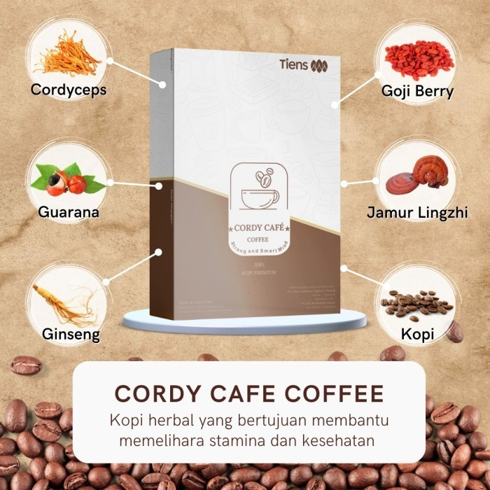 

Cordy Cafe Kopi Instan diperkaya Cordyceps, Panax Ginseng, Goji Berry (Haha Store Sby)