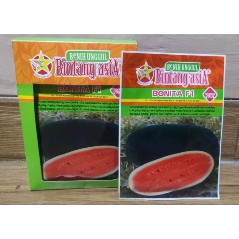 Benih Semangka Hibrida BONITA F1 Kemasan 20Gr