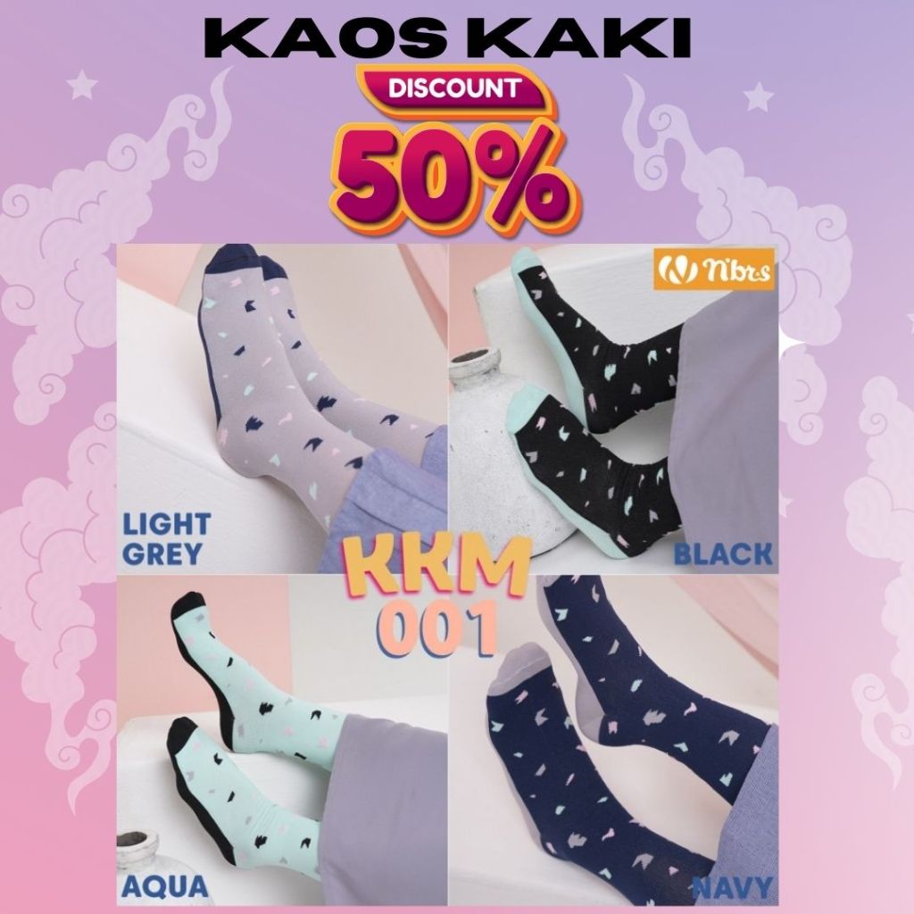 KAOS KAKI DISKON 50% NIBRAS MURAH/SALE/BERKUALITAS//kkm 001
