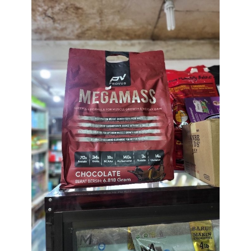Provus Megamass Gainer 15Lbs PV Mega Mass Bpom Halal Original