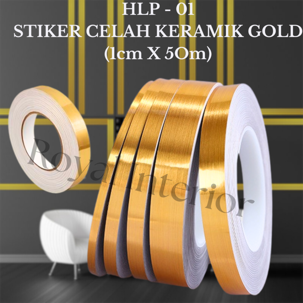 STIKER ROLL DINDING GOLD