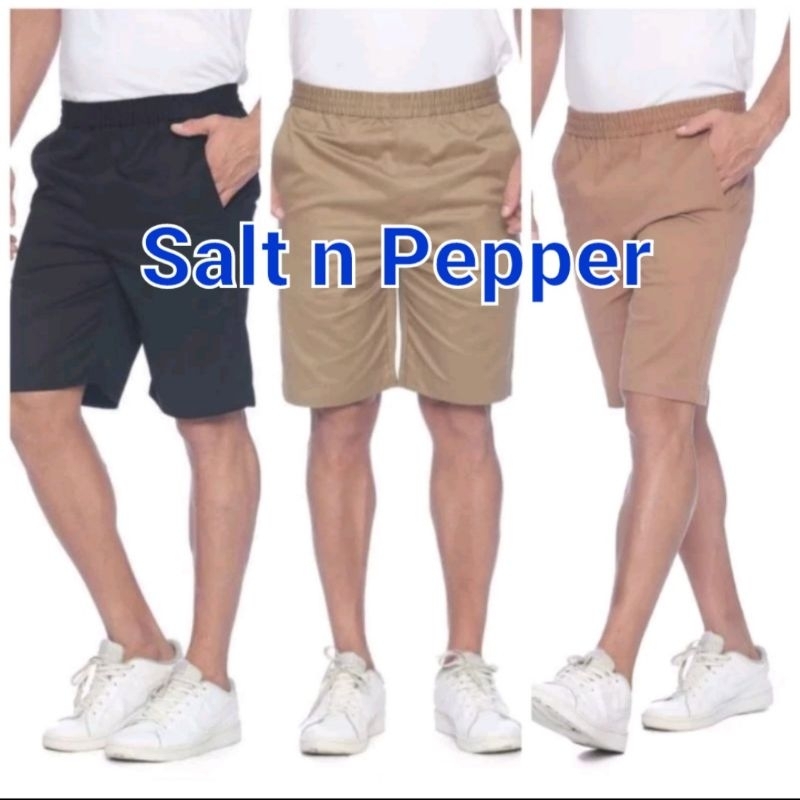 CELANA PENDEK PRIA SALT N PEPPER CELANA PENDEK PRIA PINGGANG KARET ORIGINAL