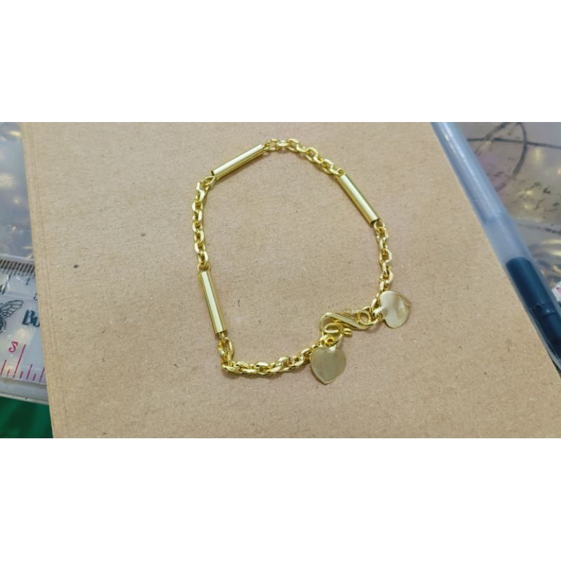 gelang bambu rantai nori medan tembaga sepuhan