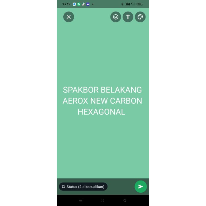 SPAKBOR BELAKANG AEROX NEW CARBON HEXAGONAL