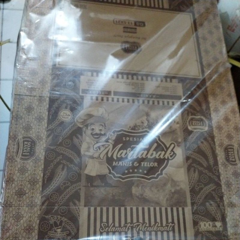 

100 pcs Dus Martabak Ceper 13.5x21 laminating