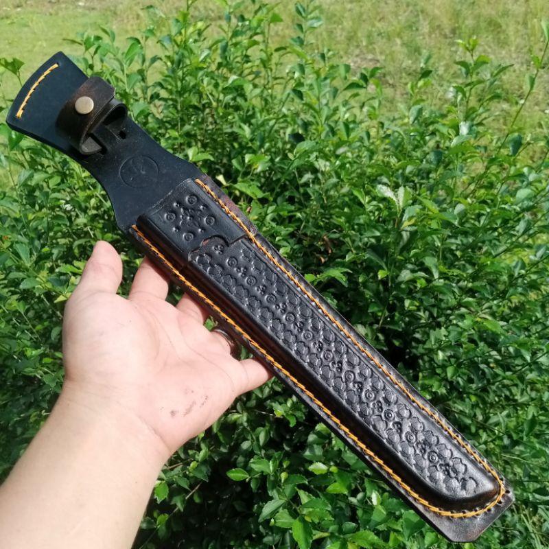 pre order sarung pisau kulit asli bilah lurus straight custom