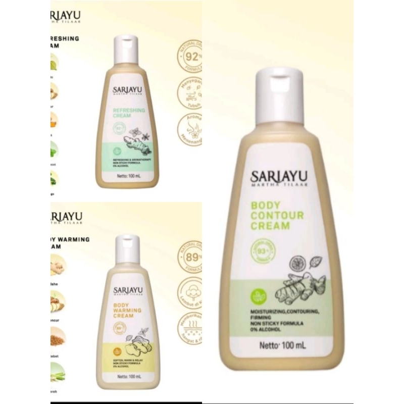 SARIAYU BODY WARMING CREAM/ BODY CONTOUR CREAM / REFRESHING CREAM 100 Ml