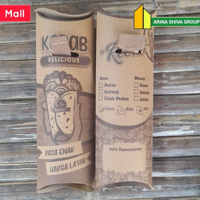 

100 LEMBAR KERTAS KEBAB TARIKAN DUPLEK COKLAT UKURAN 24 × 9,2 CM HIGH QUALITY TEBAL PRODUK TERBARU | KOTAK KEBAB KEKINIAN | DUS KEBAB VIRAL TIKTOK | KEMASAN KEBAB | BOX KEBAB 100 PCS MURAH | TOKO KEBAB OFFICIAL | ARINA SHIVA GROUP 80