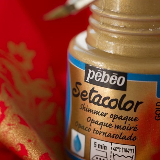 

Pebeo Setacolor Opaque Fabric Paint Shimmer Color Cat Warna Kain DIY ART K3P3