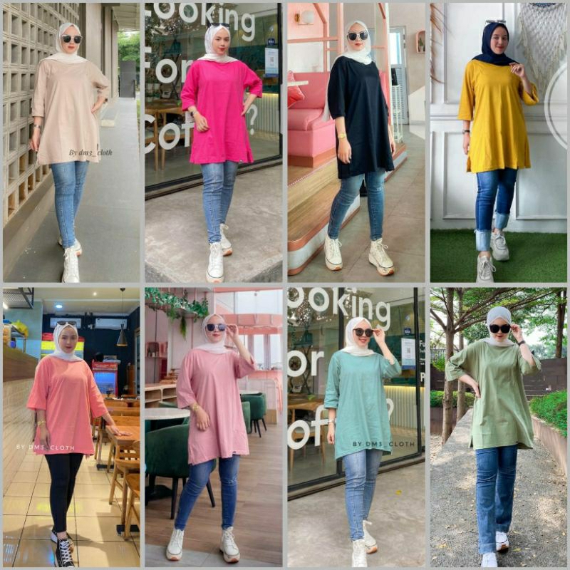 KAOS TUNIK POLOS BY DM3 CLOTH