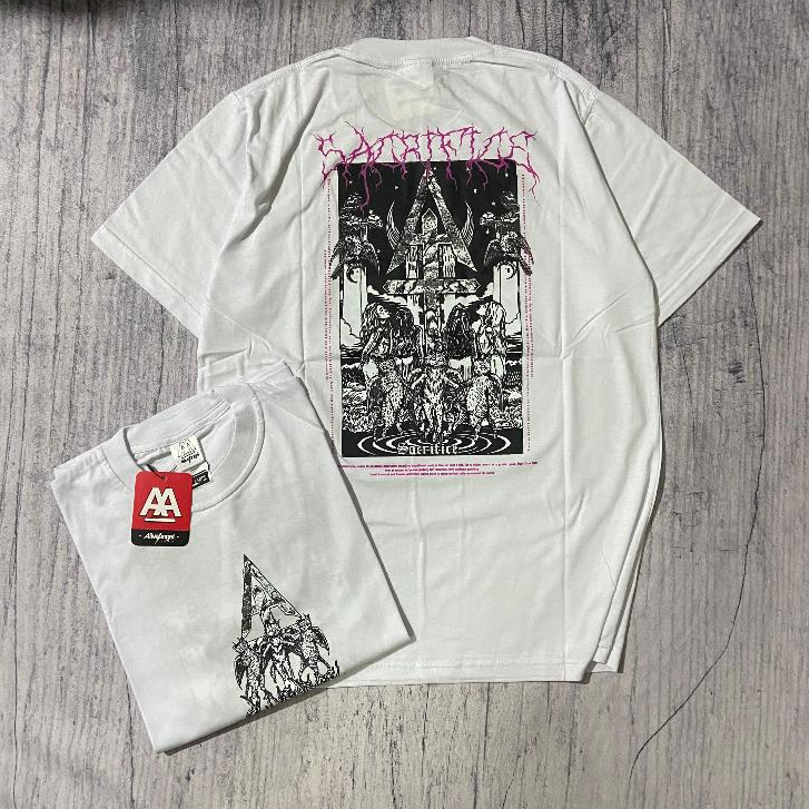 KOAS DISTRO MOTIF METAL PUTIH LENGAN PENDEK / T-SHIRT STREETWEAR METAL TERBARU / BAJU PRIA & WANITA 