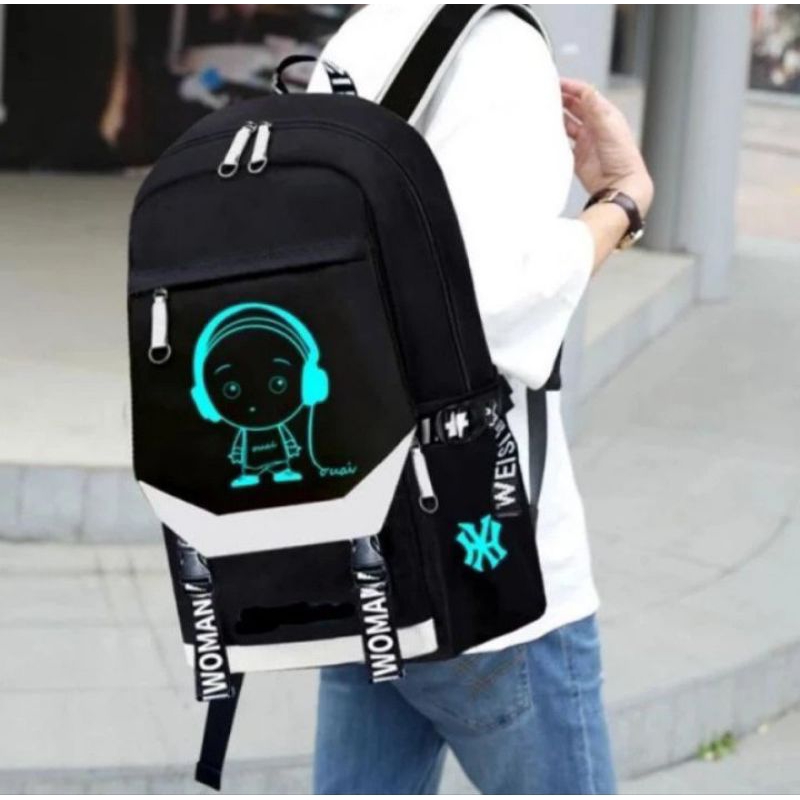 Tas ransel sekolah anak laki laki SD dan SMP model wokmen terbaru - backpack multifungsi
