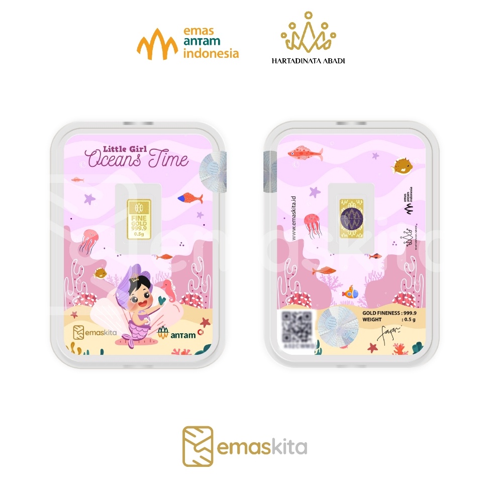 ART G83H Logam Mulia Antam x Hartadinata Little Girl Bullionprotect 5 Gr