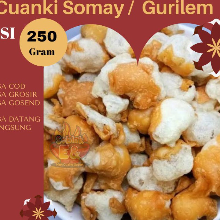 

DISKON BISA COD CUANKI BATAGOR GURILEM SOMAY MINI 25 gr toping seblak baso aci bakso cuanki