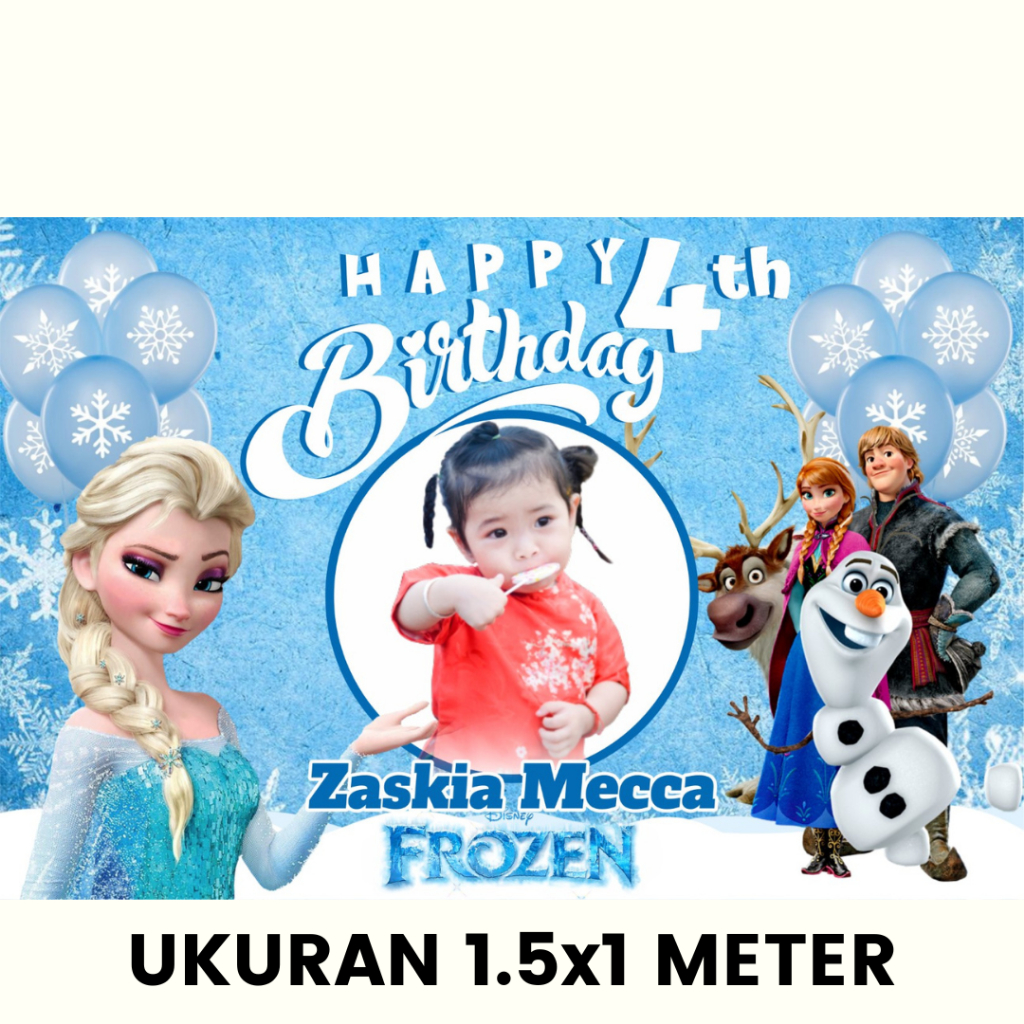 Baner Ulang Tahun Anak / Backdrop / Background /Bisa Pake Foto