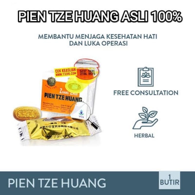 PIEN TZE HUANG KAPSUL ORIGINAL OBAT HERBAL CHINA PASCA OPERASI