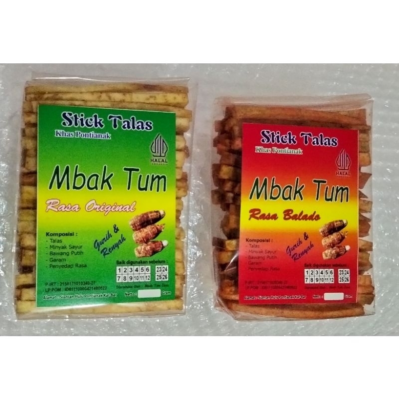 

Stick Talas Khas Pontianak / Stik Talas Mbak Tum / Snack Talas / Keripik Talas / Oleh oleh Khas Pontianak