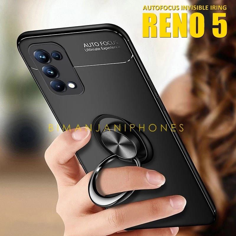 Oppo Reno 5 Soft Case Auto Focus Invisible Magnetic IRing