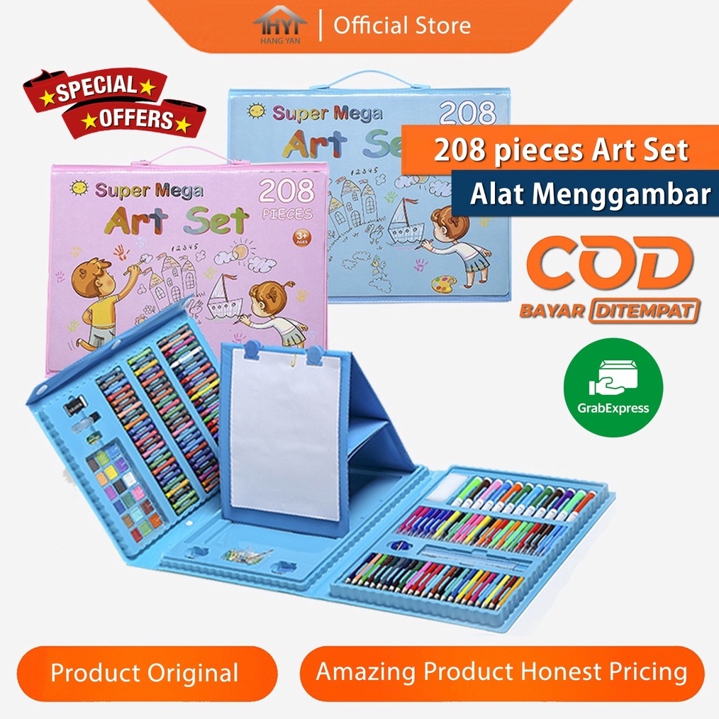 

Alat Lukis Set Crayon Anak Pengasah 28pcs Set Alat Menggambar Melukis Anakanak Crayon Cat Air Pensil ART V5L6