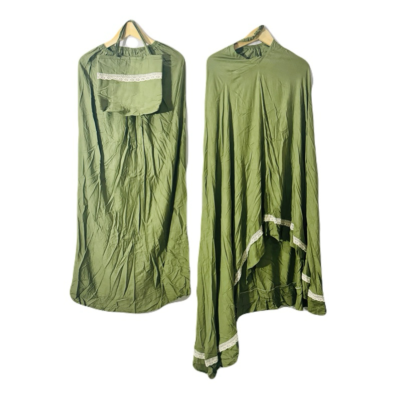 Mukenah Dewasa  Polos 2in1 (Mukenah Potongan )