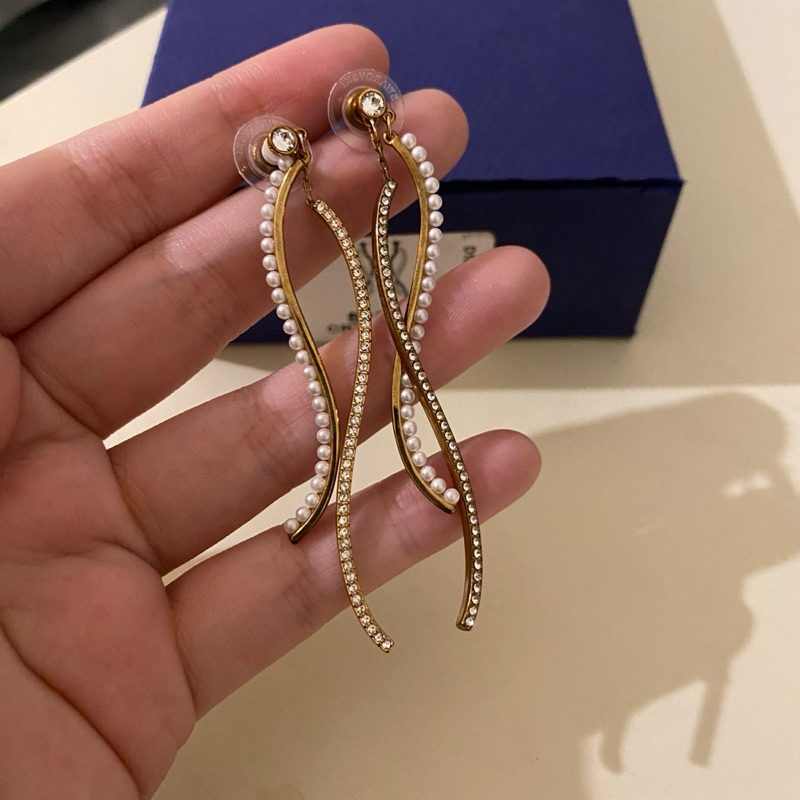 Preloved Swarovski Earrings Rosegold Original