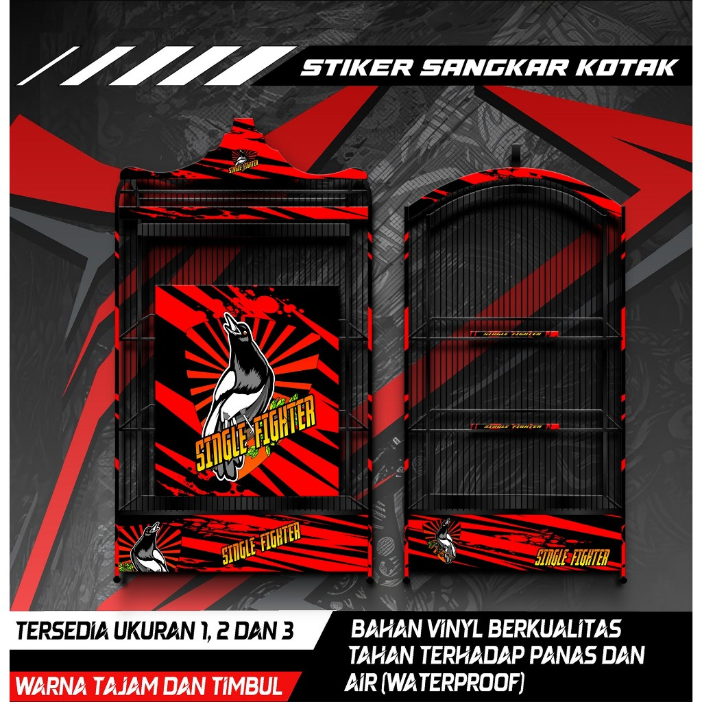 

Stiker Decal Sangkar Burung Kotak, Kosan, Koper, Kenari, Kacer, Cucak Ijo, Desain Kacer, ANTI AIR