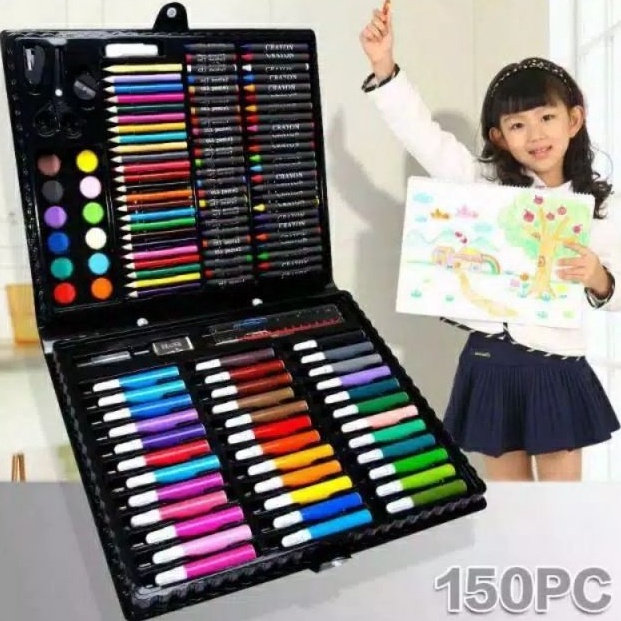 

15Pcs Crayon Set Art Set Isi 15 Pcs Pensil Warna Set Anak Crayon Full Set Alat LukisCrayon Kekinian Praktis ART T6T7