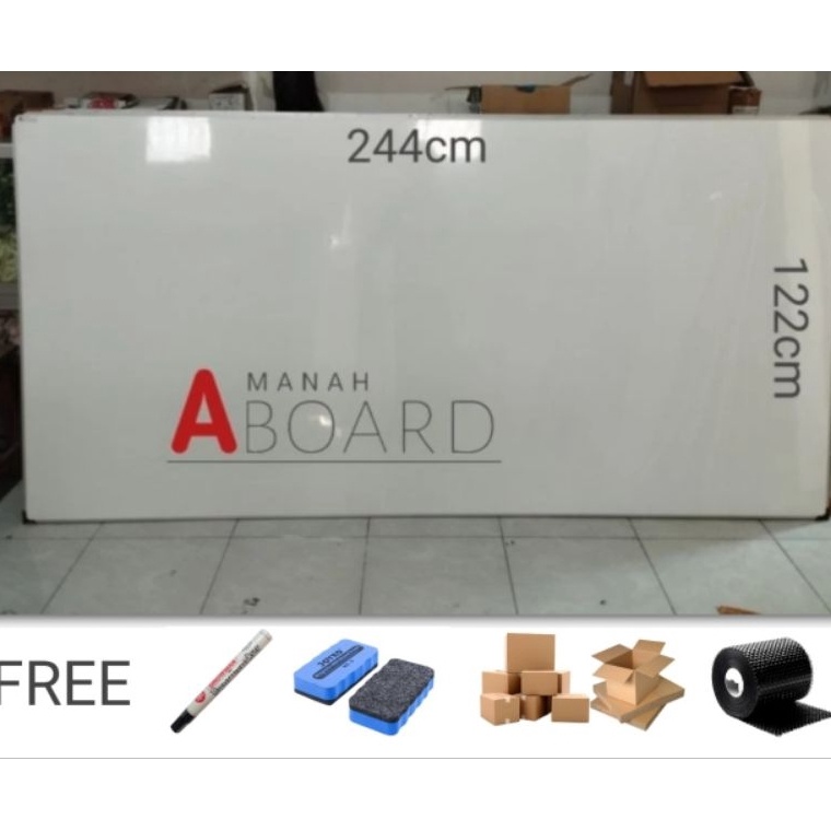 

Papan tulis whiteboard jumbo 2 sisi hitam putih 122cm x 244cm ART X8R8