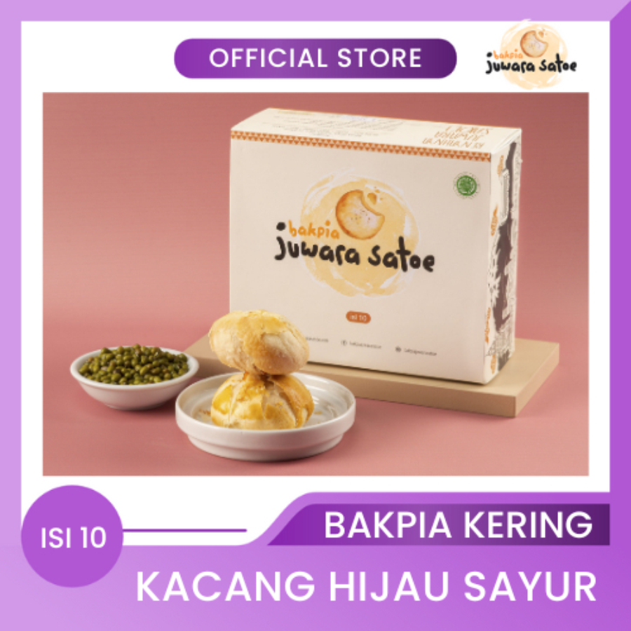 

[COD] Bakpia Juwara Satoe Kemasan Vacuum Vakum Rasa Kacang Hijau Sayur Kering Isi 10pcs/kotak