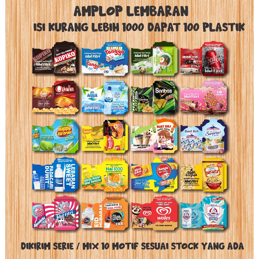 

1 LEMBAR AMPLOP LEBARAN MEDIUM MOTIF SNACK ART B5X9