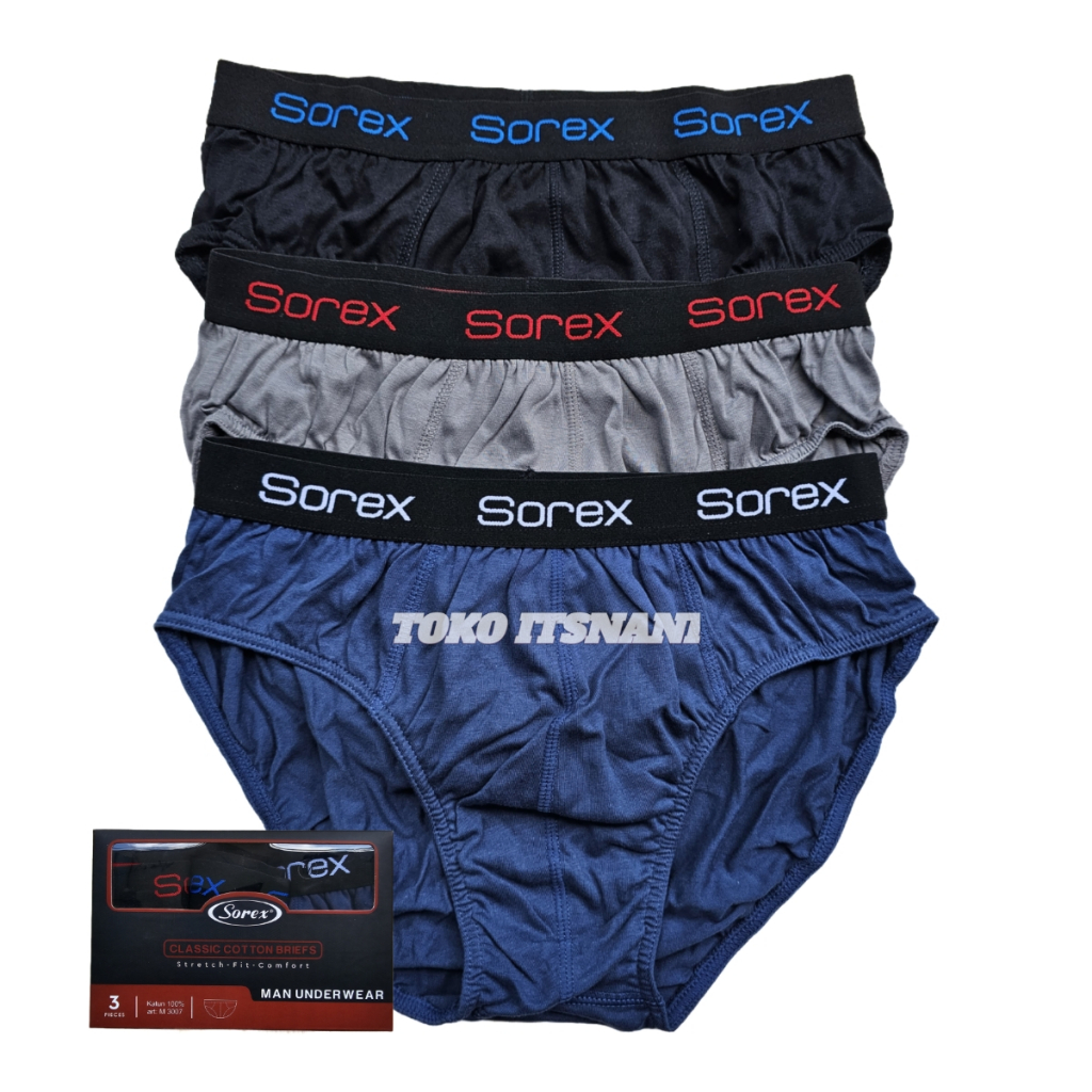 Cd Pria Sorex Sport M 3007 Katun Karet Boxer | Celana Dalam Pria Dewasa Sorex